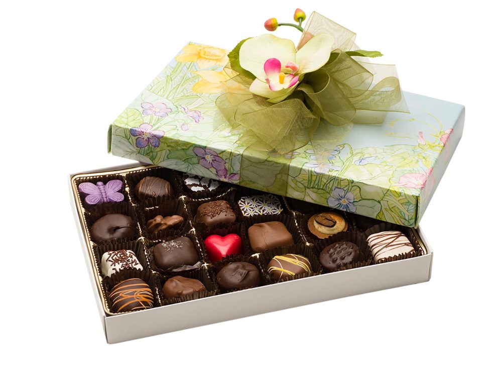 Deluxe Assorted Chocolates, 24 pc Floral Gift Box