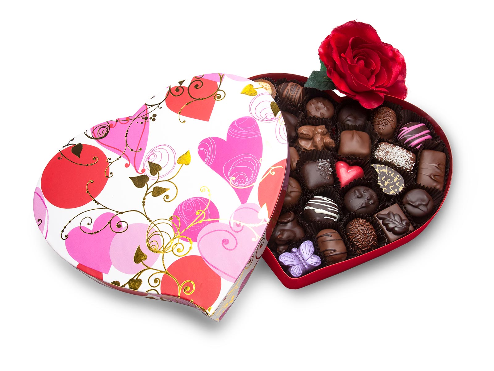 Heart Shaped Box of Chocolates: Grand Valentines Chocolate Heart Box