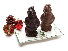 Semi-Solid Milk and Dark Chocolate Santas 3